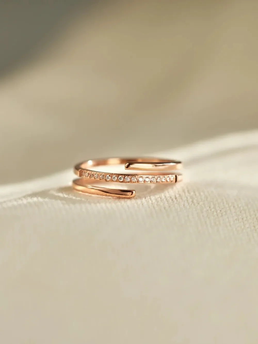 925 Sterling Silver Inlaid Zircon Ring - VAleG