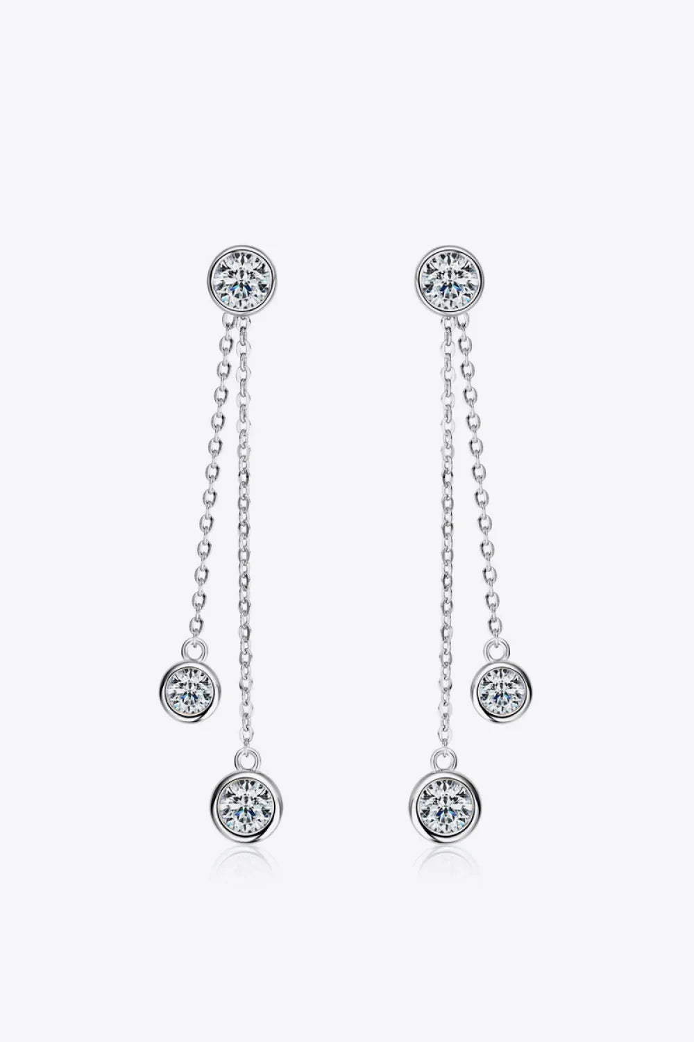 2.6 Carat Moissanite 925 Sterling Silver Earrings - VAleG
