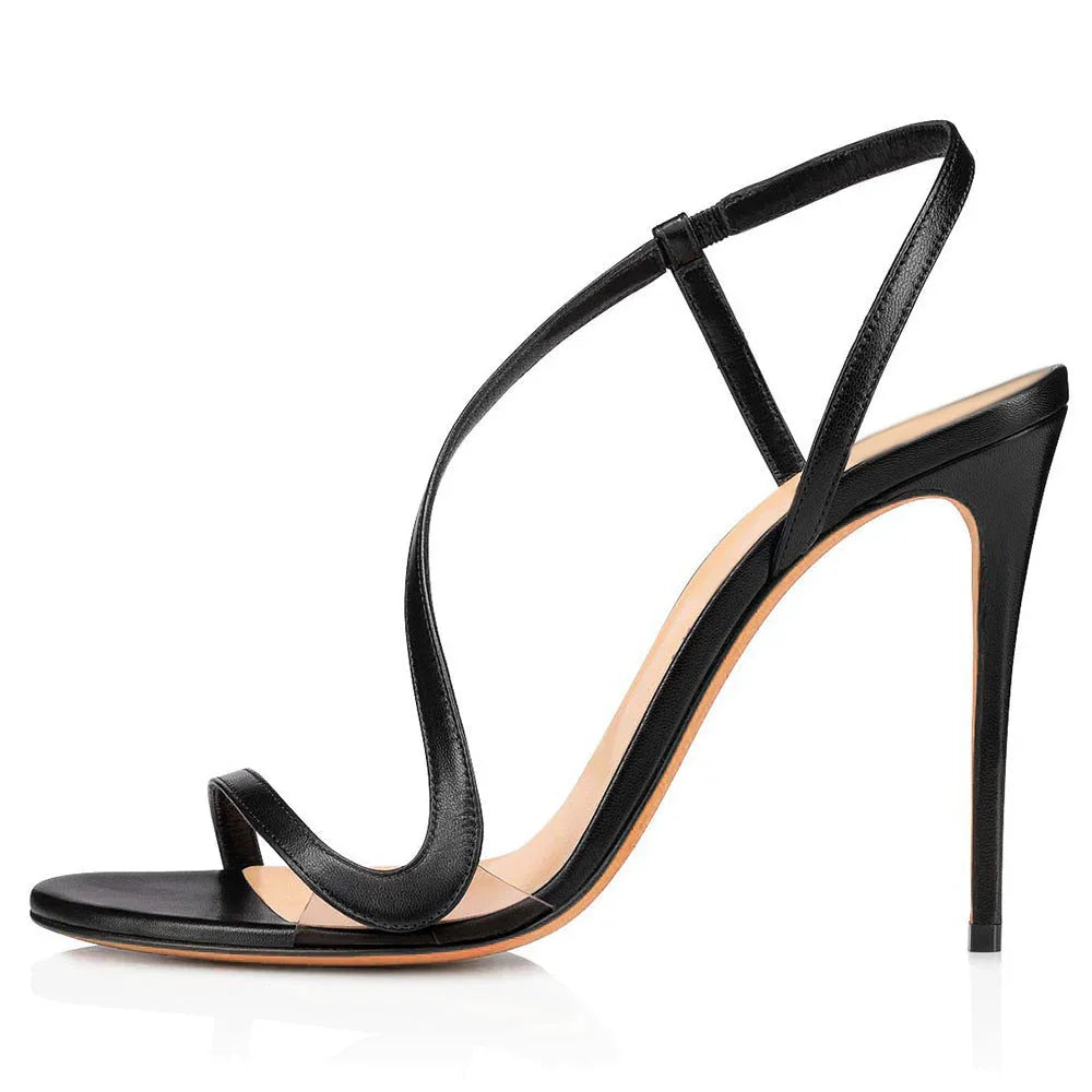 European And American Fish Mouth Strap Stiletto Women's Shoes - VAleG