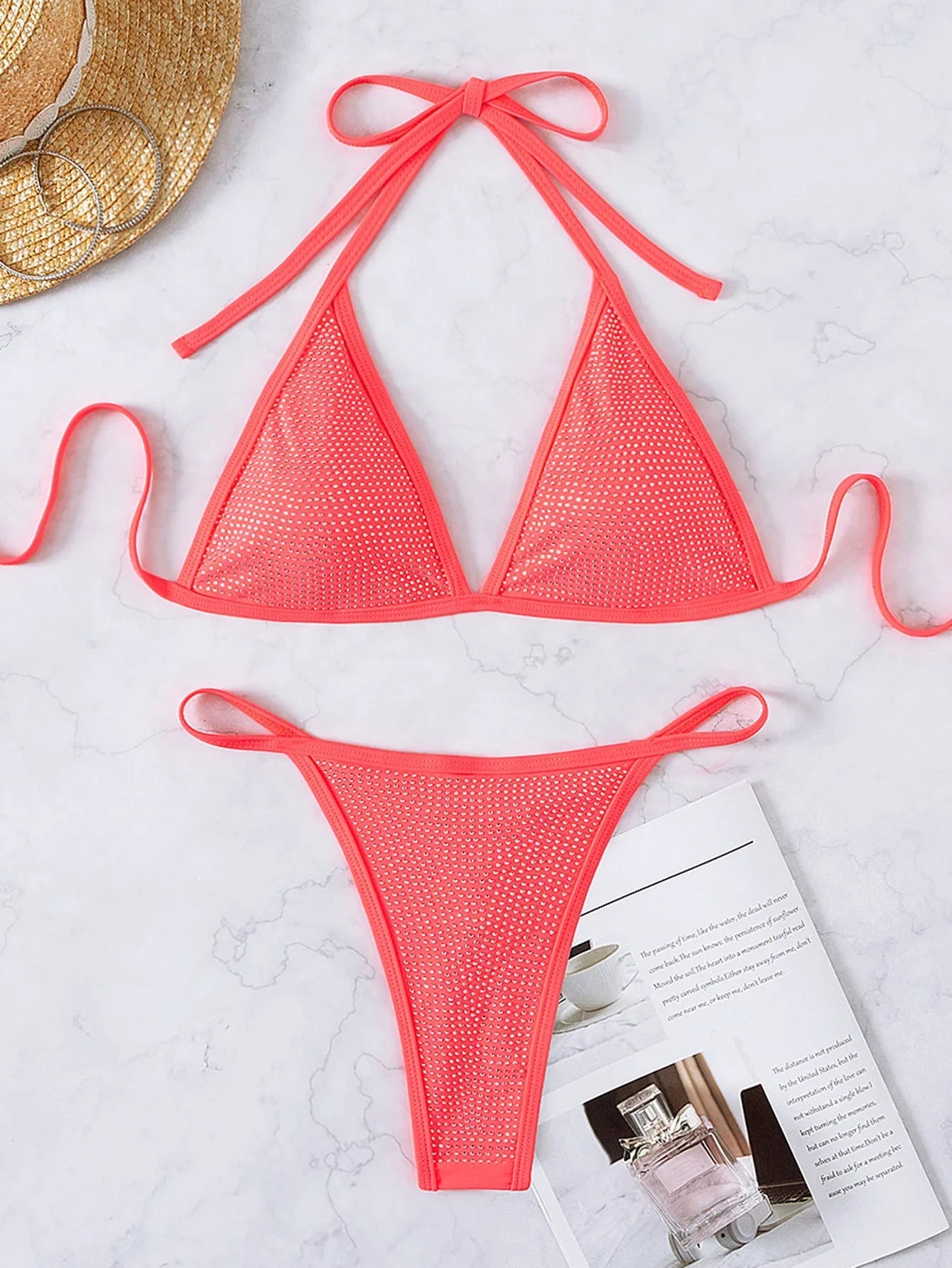 Diamond Triangle Rope Strap Beach Bikini - VAleG