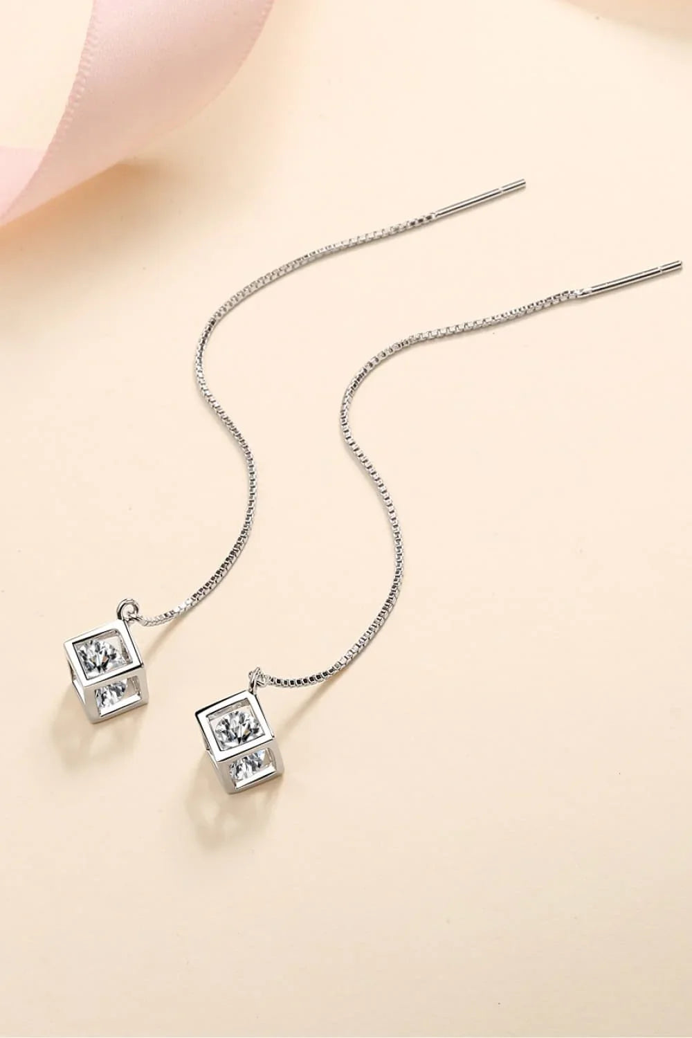 2 Carat Moissanite 925 Sterling Silver Threader Earrings - VAleG