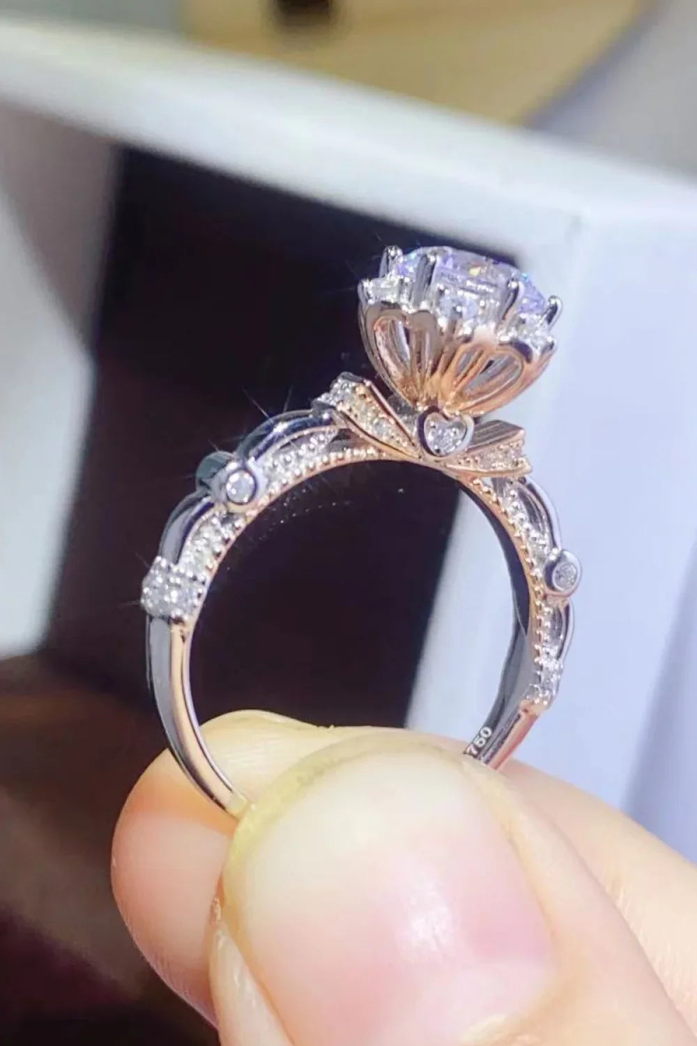 1 Carat Moissanite 925 Sterling Silver Ring - VAleG