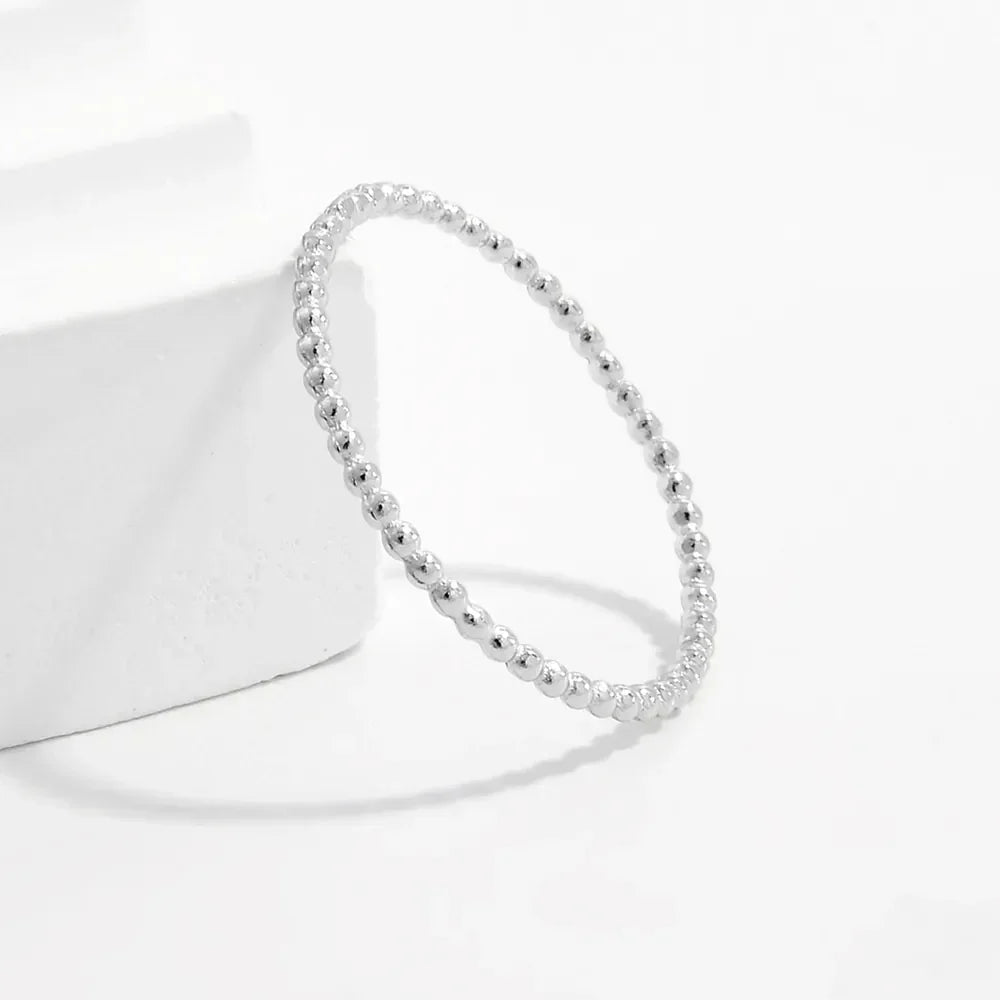 925 Sterling Silver Bead Ring - VAleG