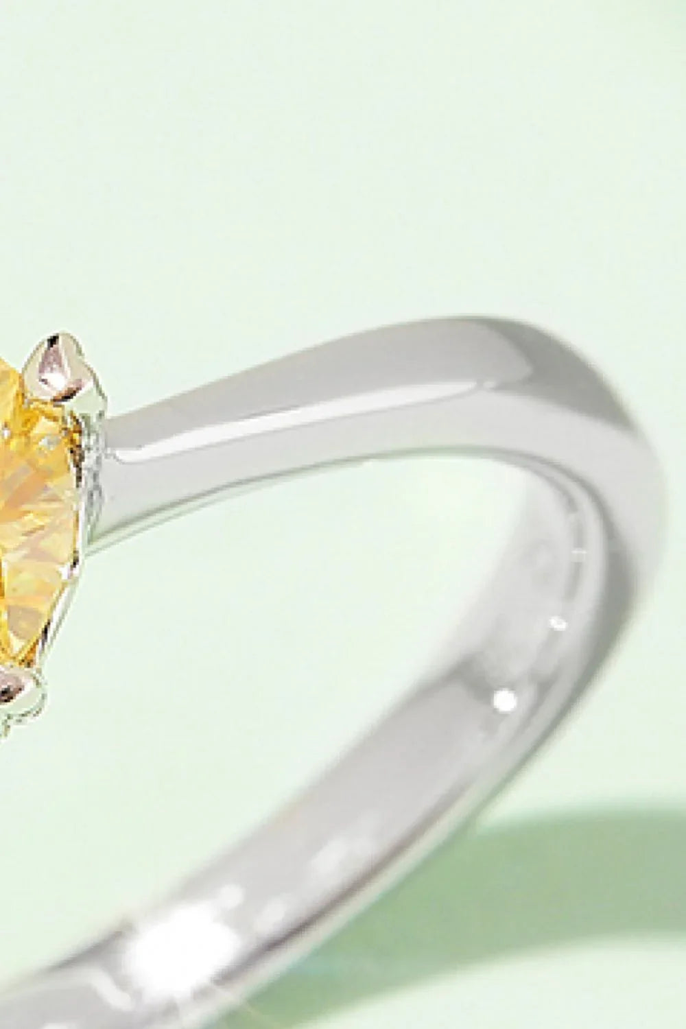 1 Carat Moissanite 925 Sterling Silver Solitaire Ring - VAleG