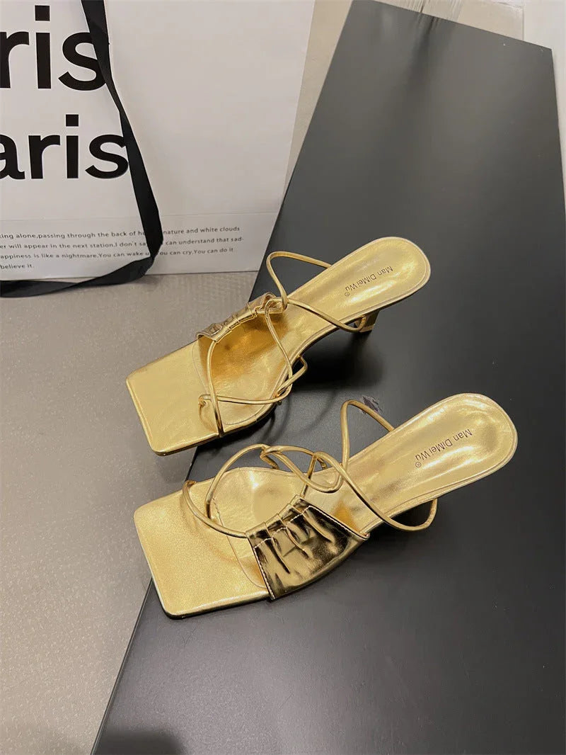 Women's Flip-toe Stiletto Heel Fashion Sandals - VAleG