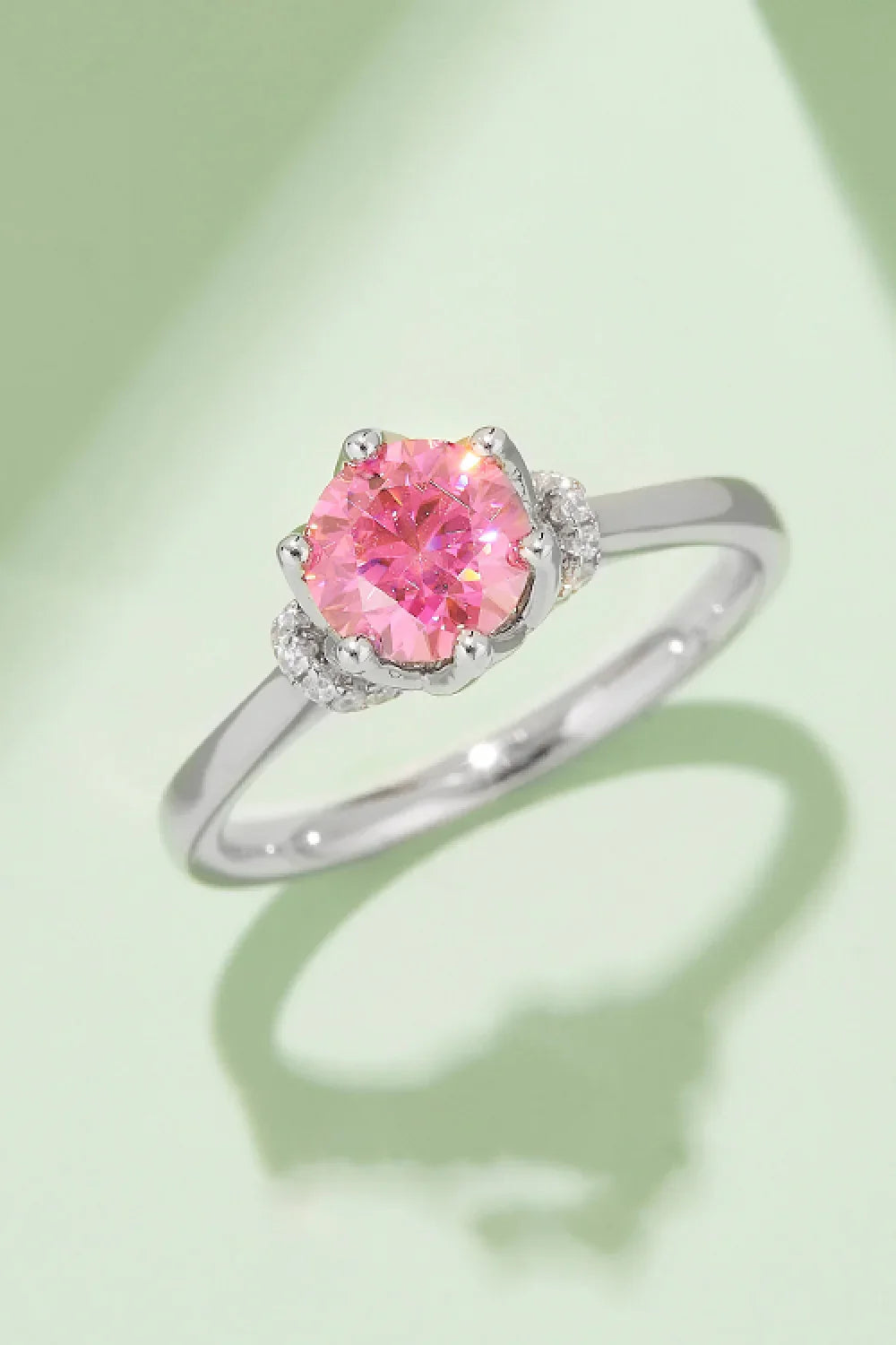 1 Carat Moissanite Contrast 925 Sterling Silver Ring - VAleG