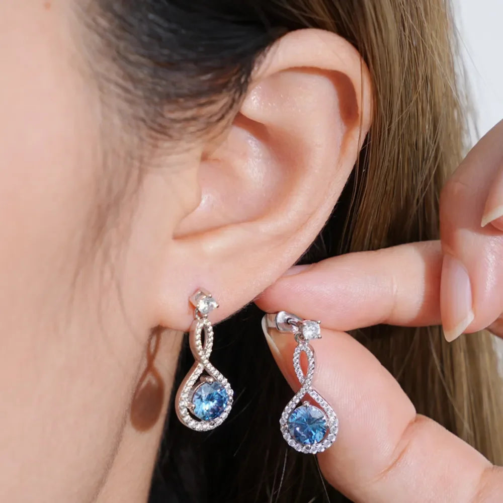 1 Carat Moissanite 925 Sterling Silver Earrings - VAleG