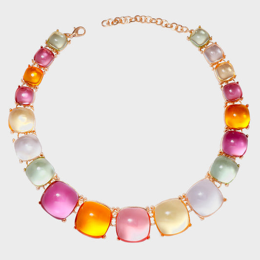 Alloy & Rhinestone Necklace - VAleG