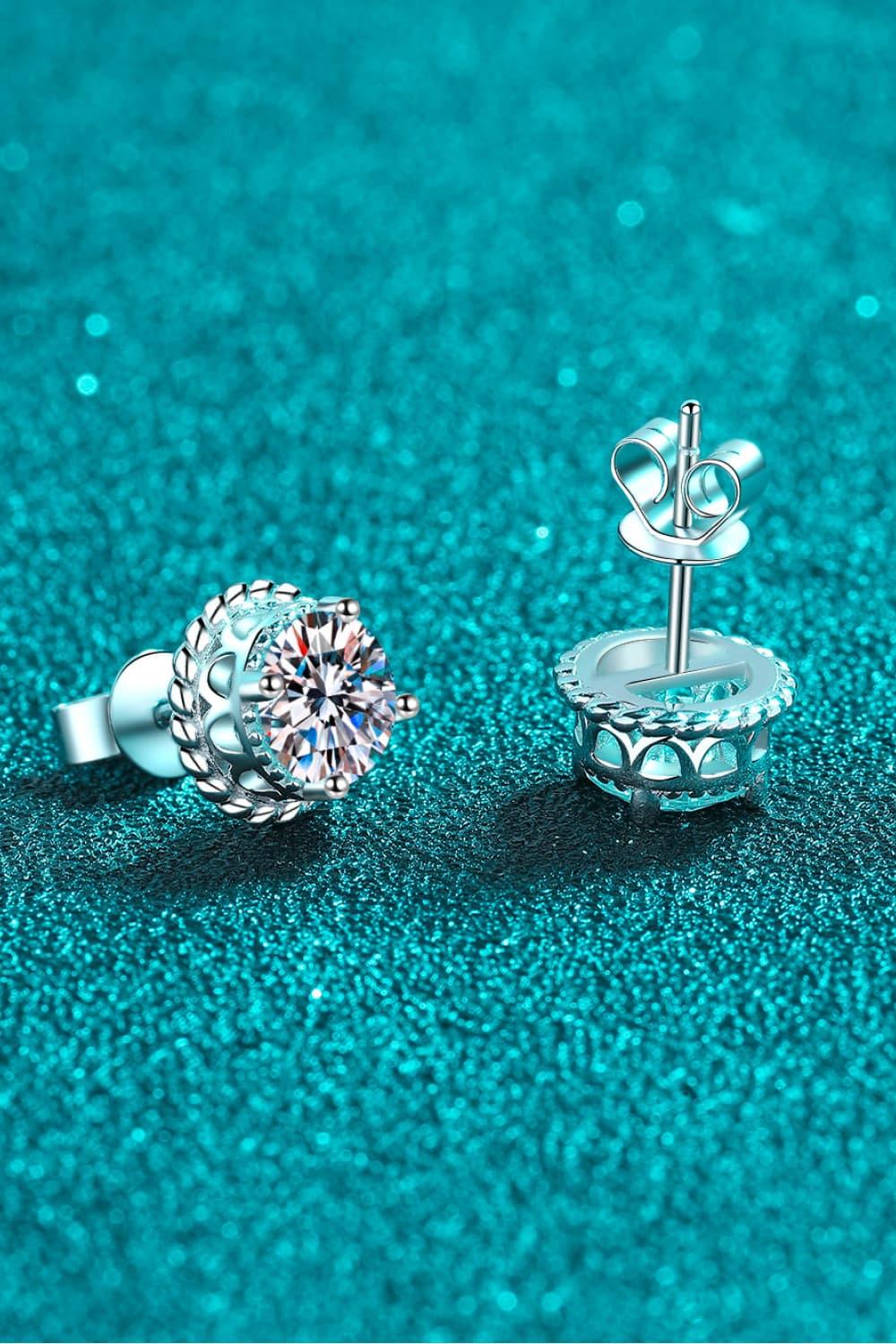 2 Carat Moissanite 925 Sterling Silver Stud Earrings - VAleG