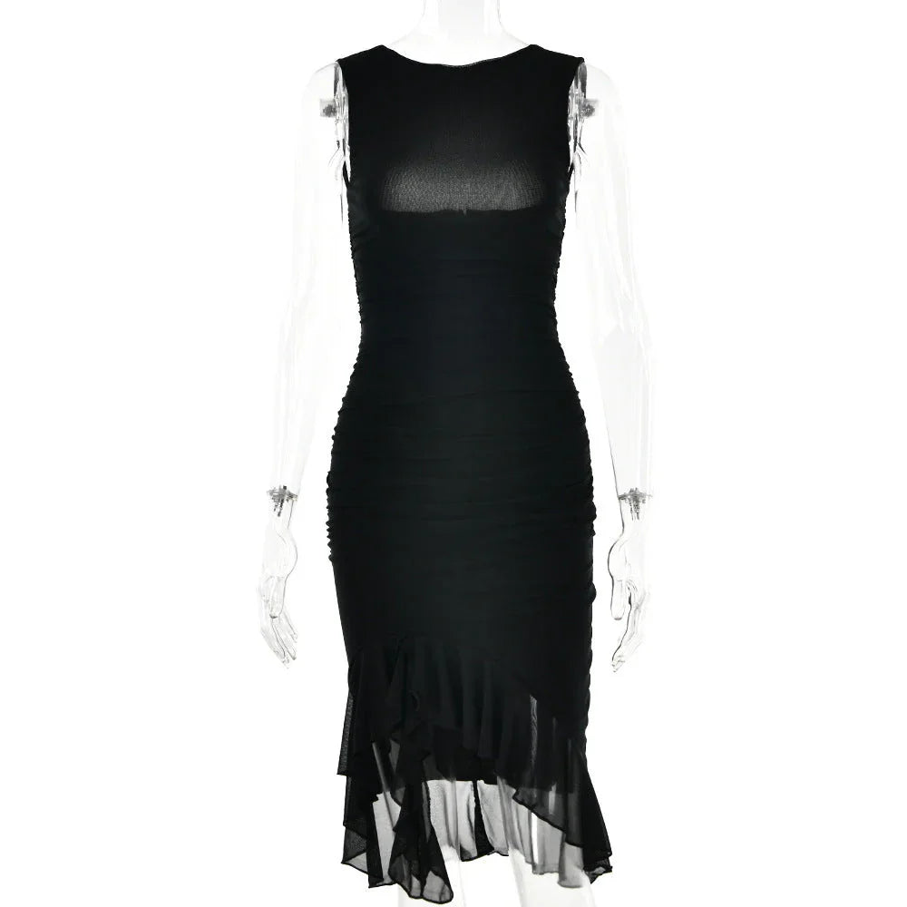 Summer Slim Skinny Sleeveless Dress For Women Fashion Party Club Dresses - VAleG