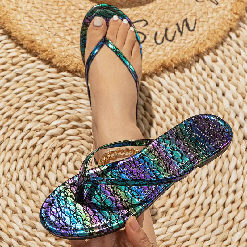 Beach Slippers Women's Summer Outer Wear Stylish Flip-flops - VAleG