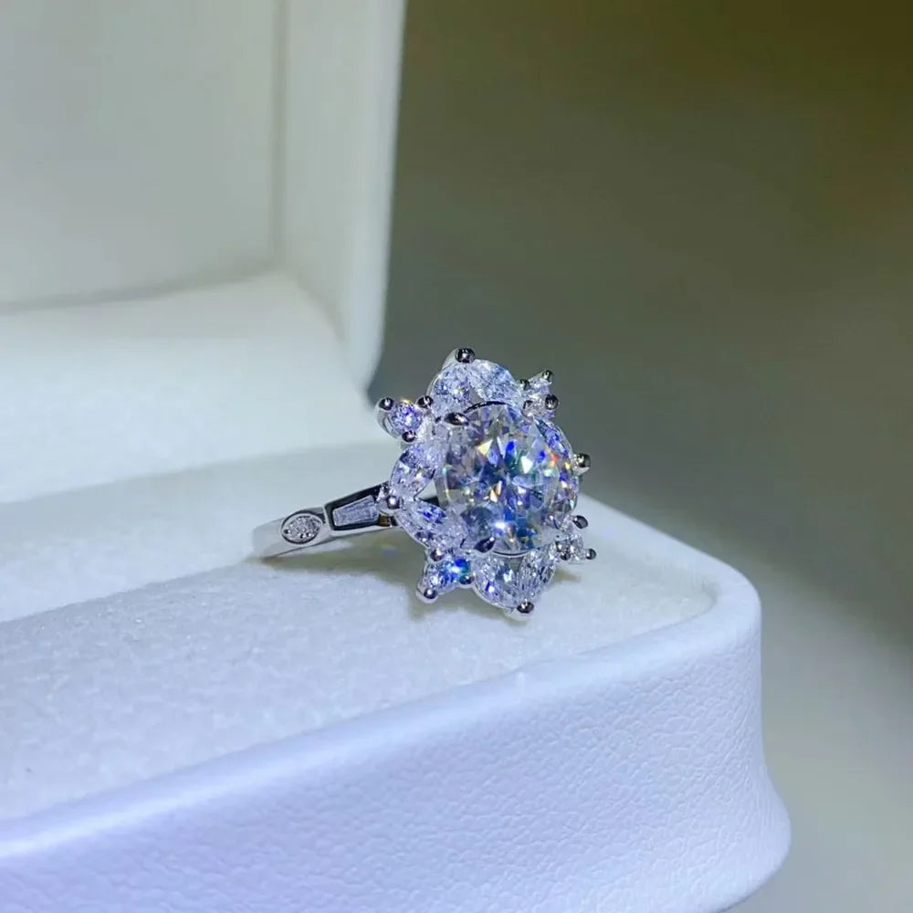 2 Carat Moissanite 925 Sterling Silver Ring - VAleG