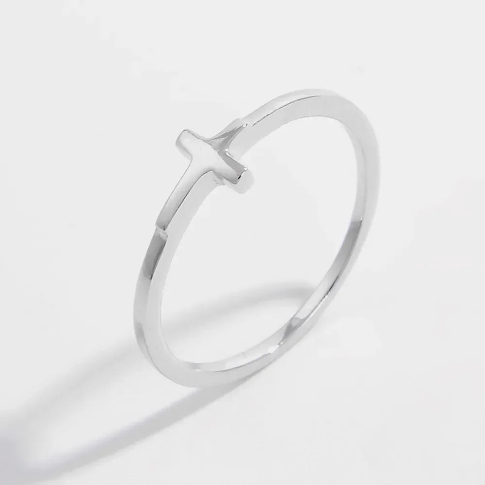 925 Sterling Silver Cross Ring - VAleG