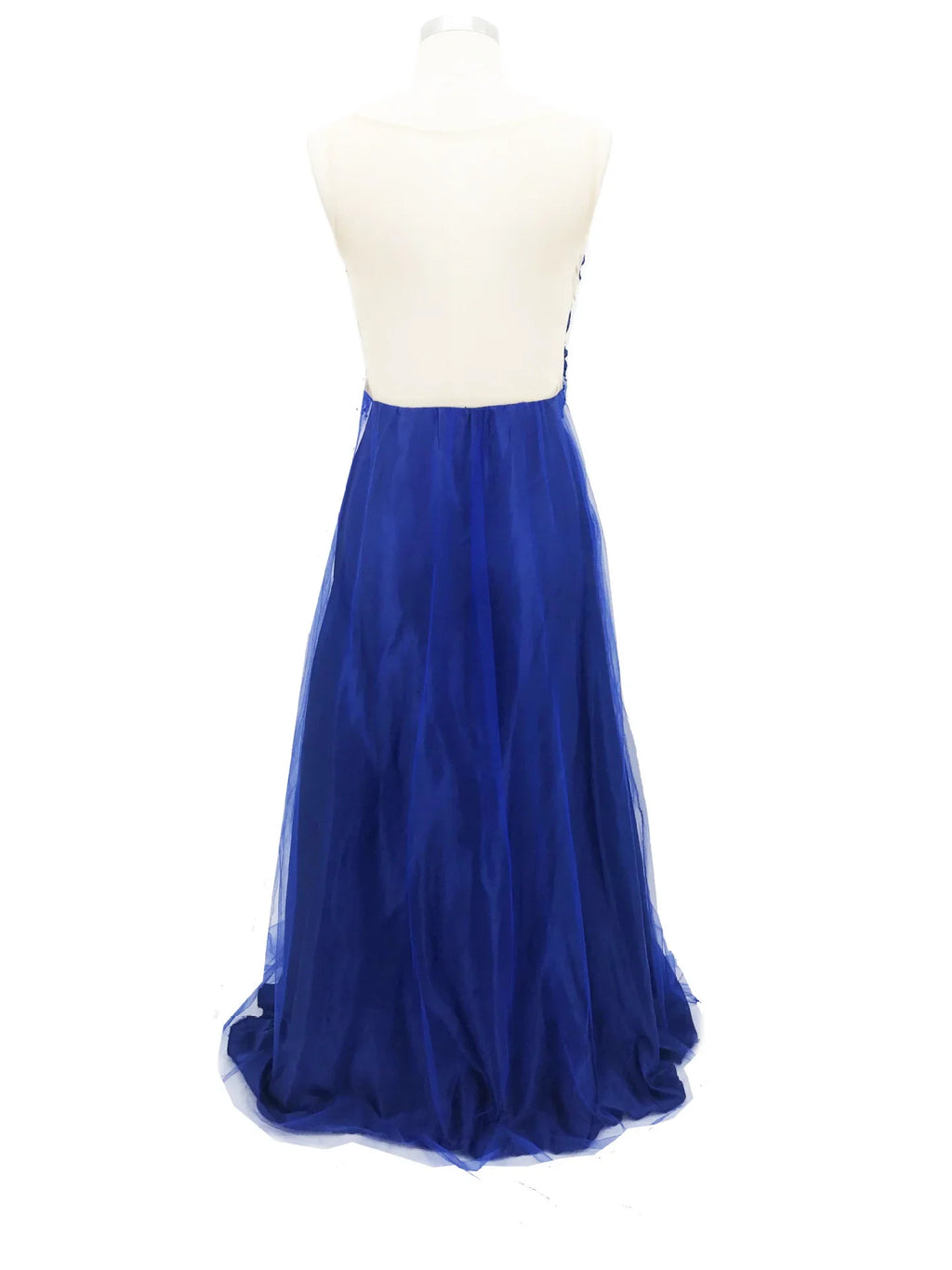 Dress Backless Beaded Ball Elegant Long Dress Blue Chiffon Dress Spot - VAleG