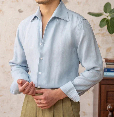Breathable Casual Light Thin-piece Collar Shirt - VAleG