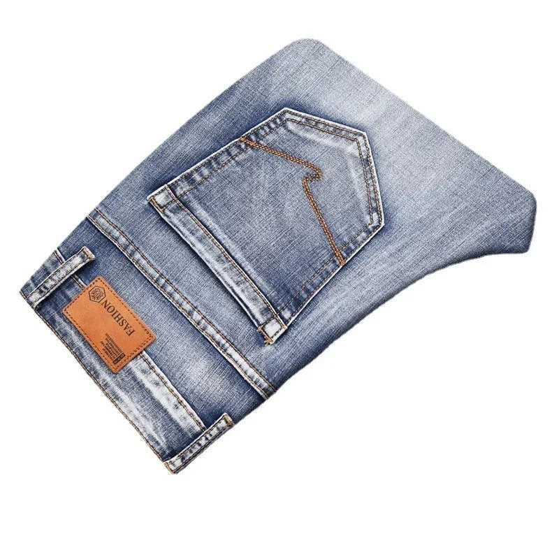 Retro Thin Jeans Straight Loose Casual Trousers Men - VAleG