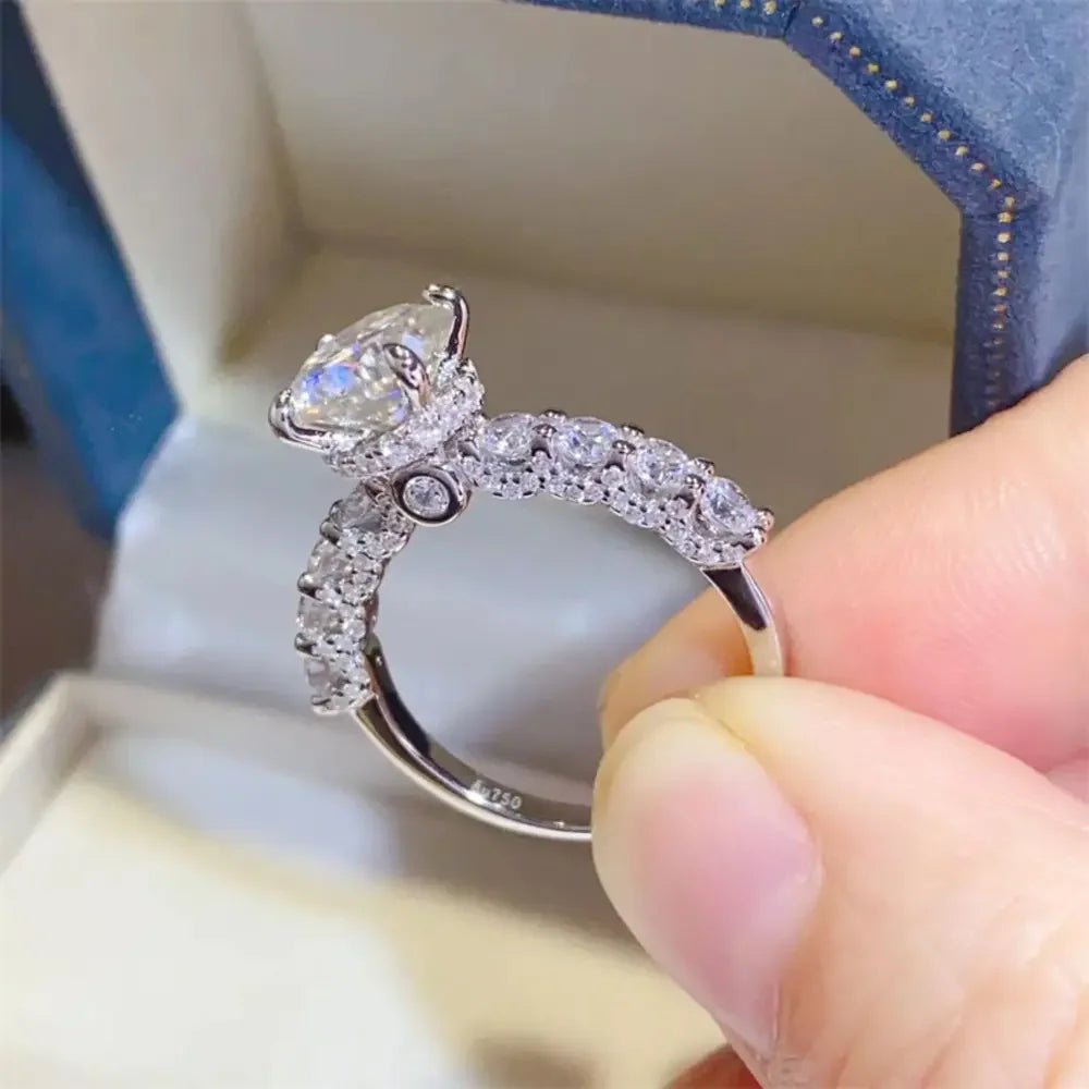 2 Carat Moissanite 925 Sterling Silver Ring - VAleG