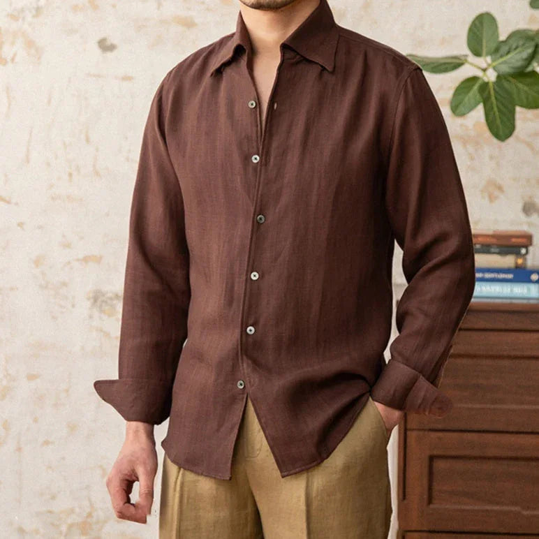 Breathable Casual Light Thin-piece Collar Shirt - VAleG