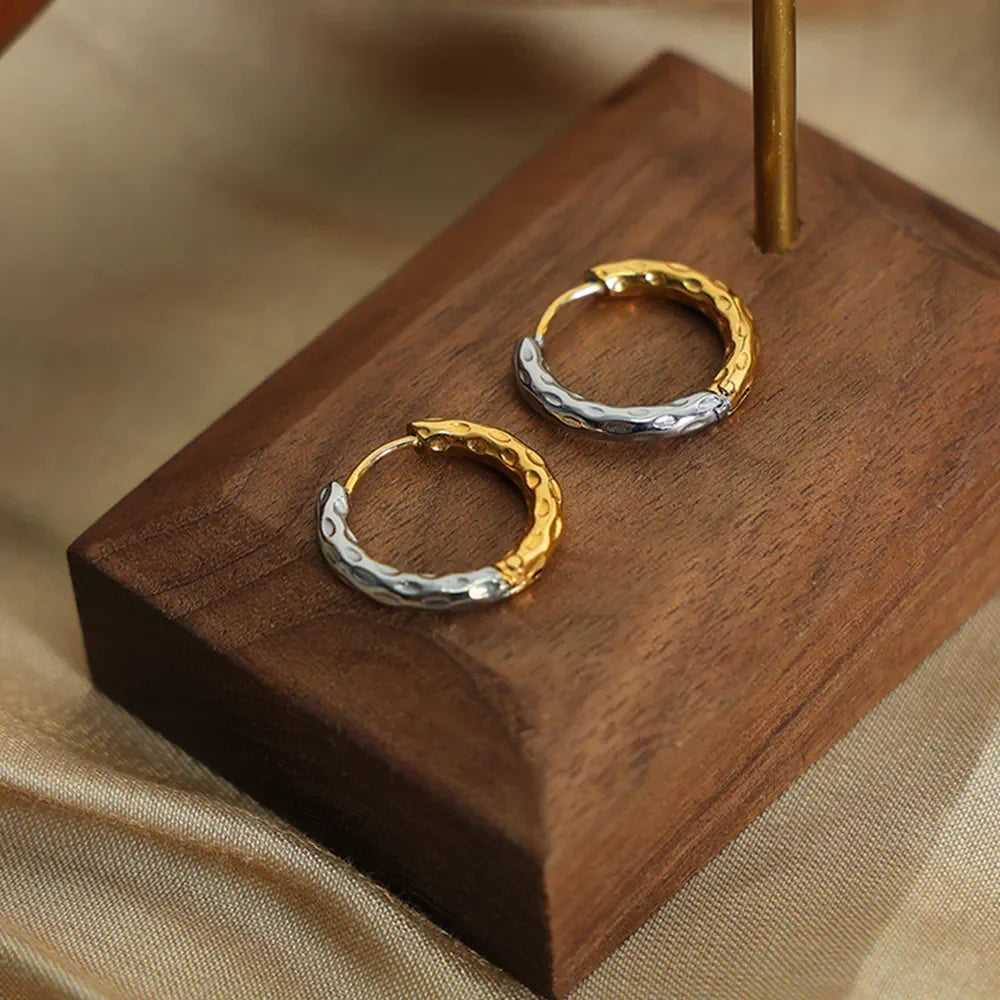 18K Gold-Plated Huggie Earrings - VAleG