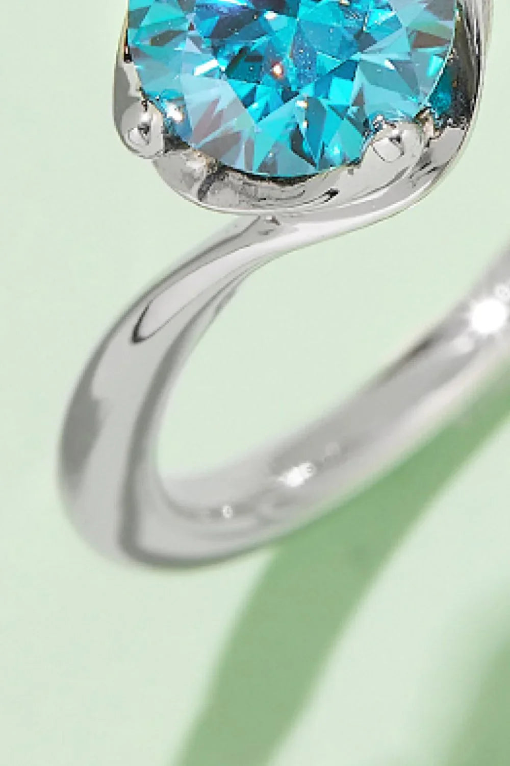 1 Carat Moissanite 925 Sterling Silver Solitaire Ring - VAleG