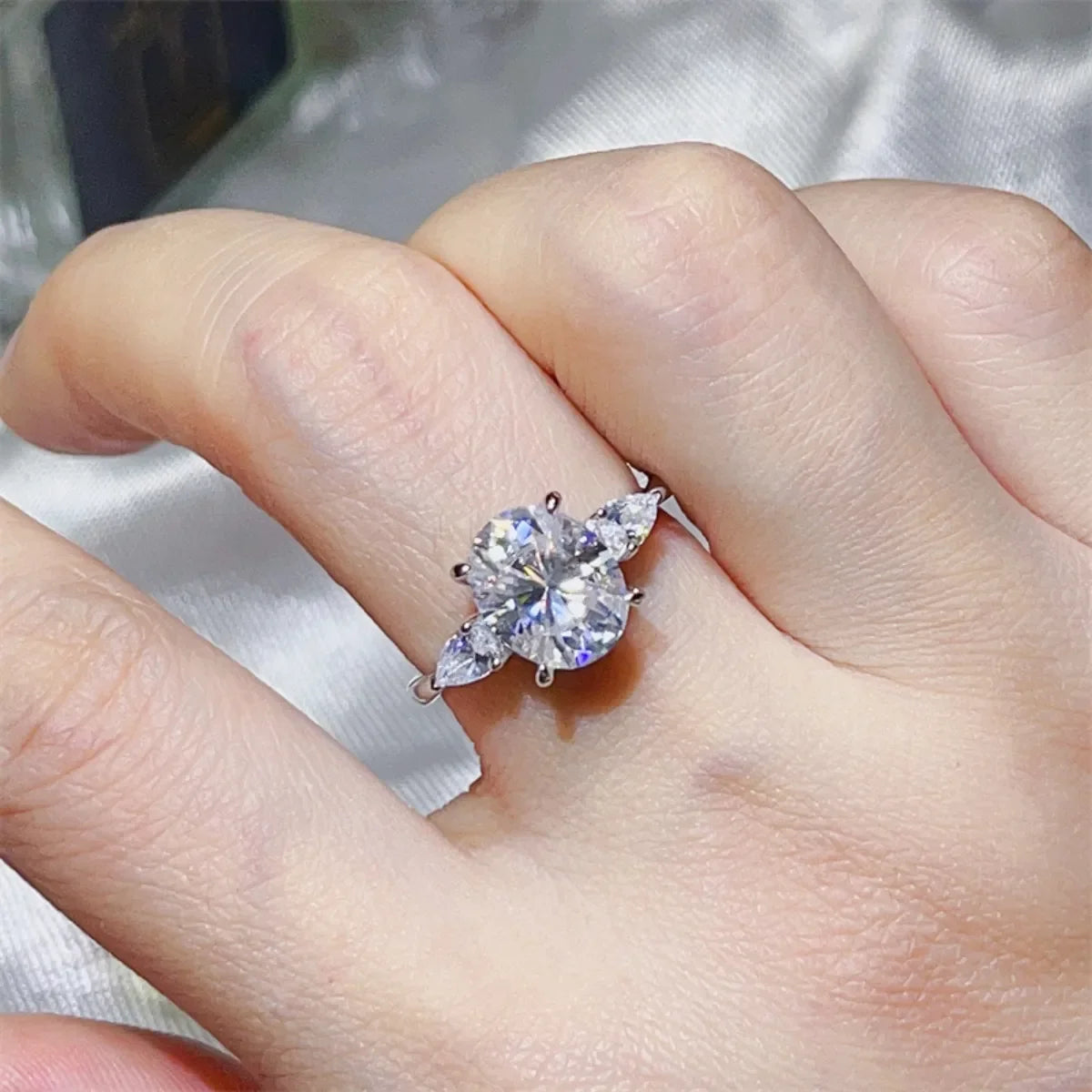 3 Carat Moissanite 925 Sterling Silver Ring - VAleG