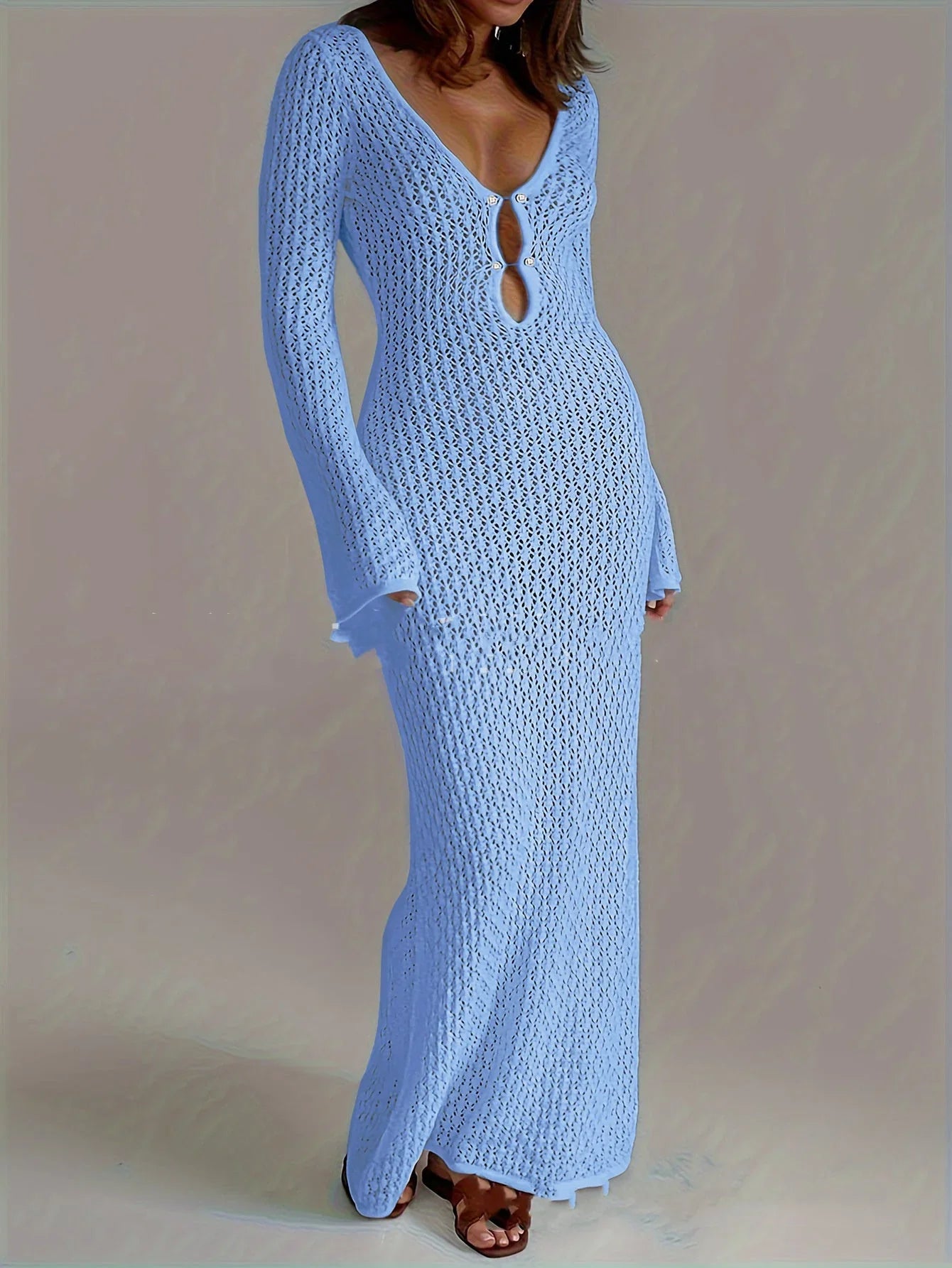 New Beach Dress Women's Solid Color - VAleG