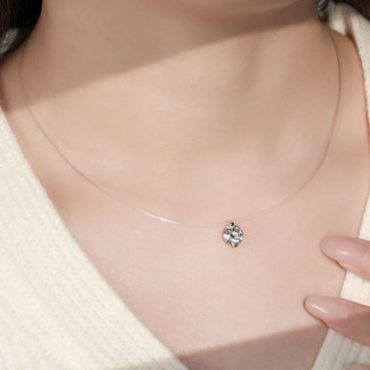 1 Carat Moissanite 925 Sterling Silver Necklace - VAleG