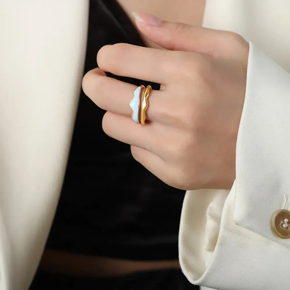 18K Gold-Plated Open Ring - VAleG