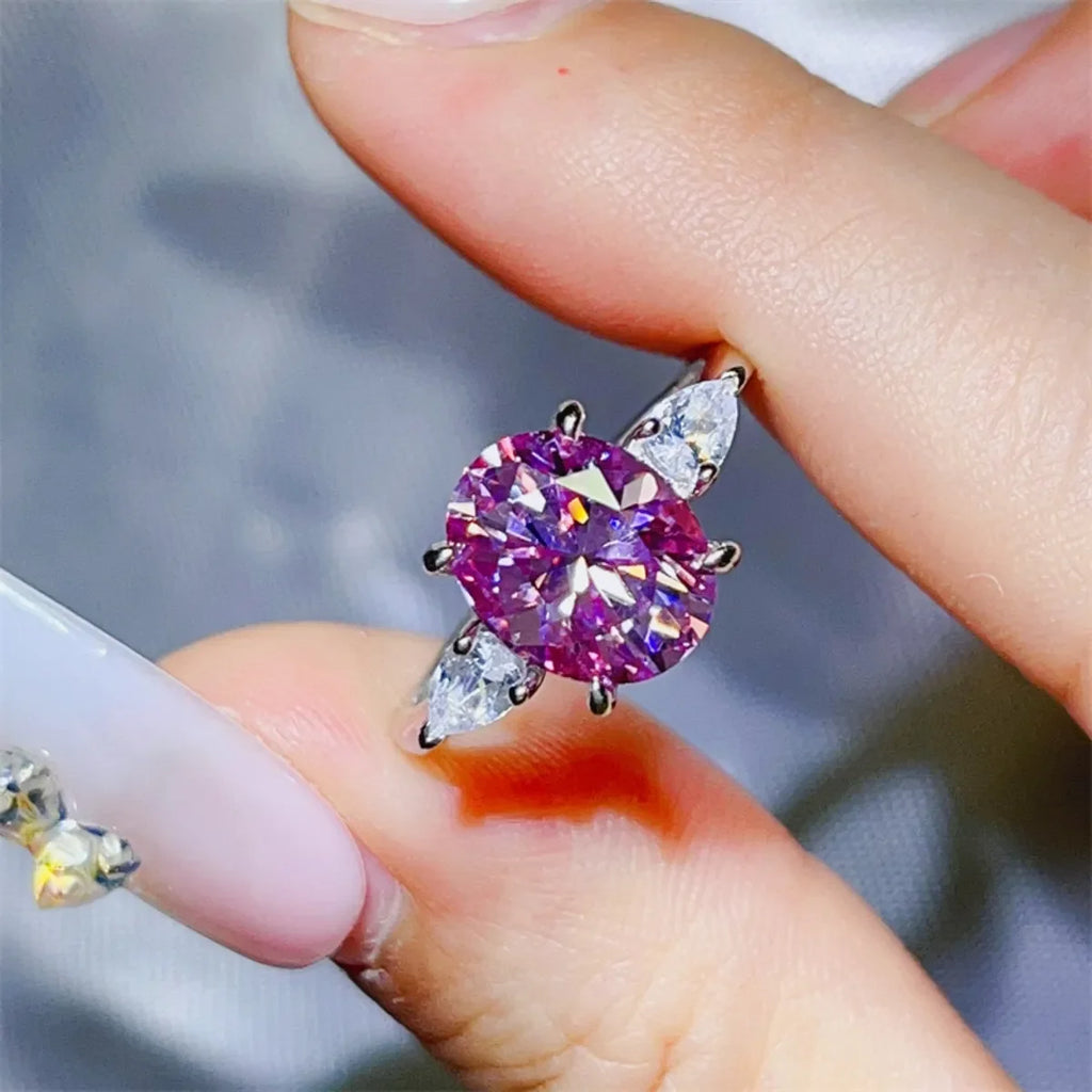 3 Carat Moissanite 925 Sterling Silver Ring - VAleG