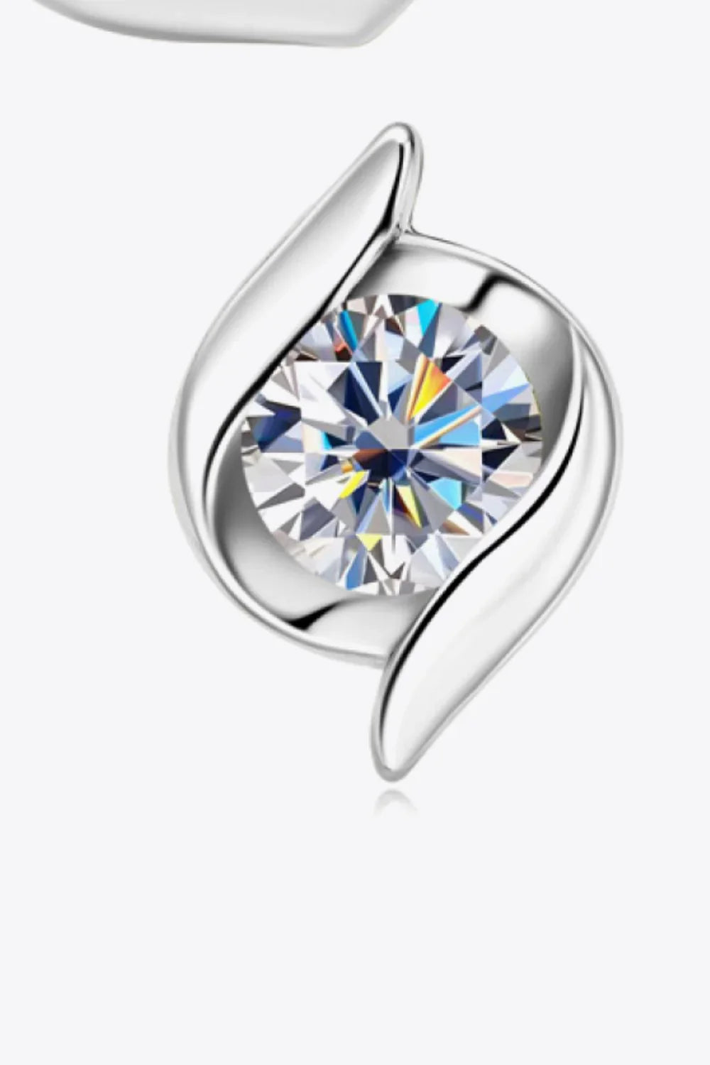 1 Carat Moissanite 925 Sterling Silver Stud Earrings - VAleG