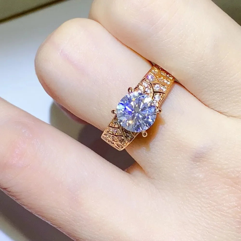 1.5 Carat 925 Sterling Silver Moissanite Ring - VAleG