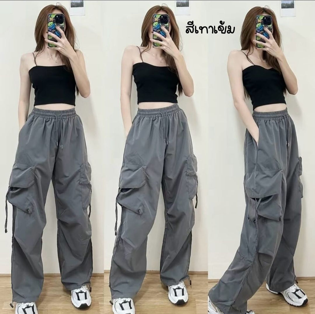Pantaloni casual a gamba larga