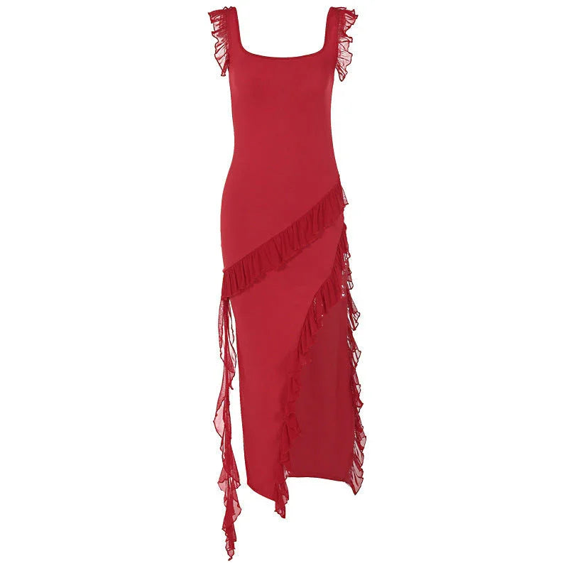 Female Summer Fashionable Stringy Selvedge Stitching Temperament Dress - VAleG