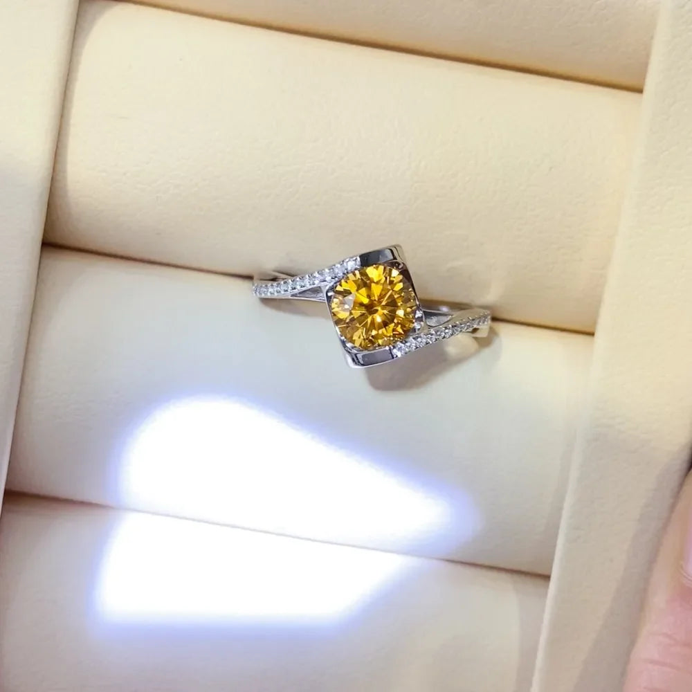 1 Carat Moissanite 925 Sterling Silver Ring - VAleG
