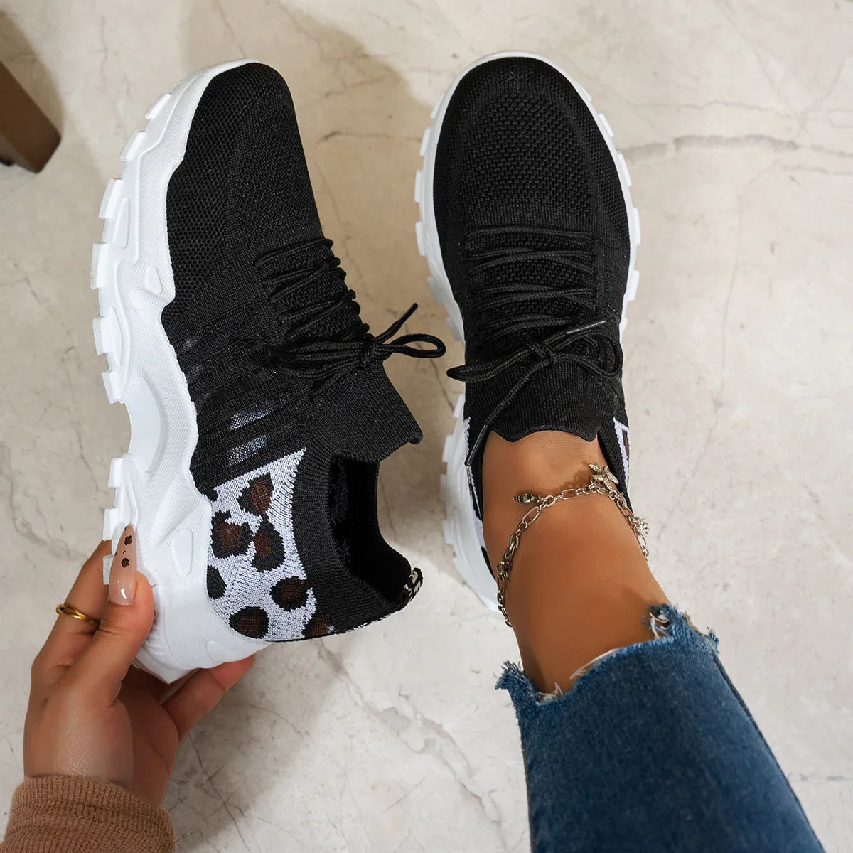 Fashionable Mesh Breathable Sports Casual Shoes - VAleG