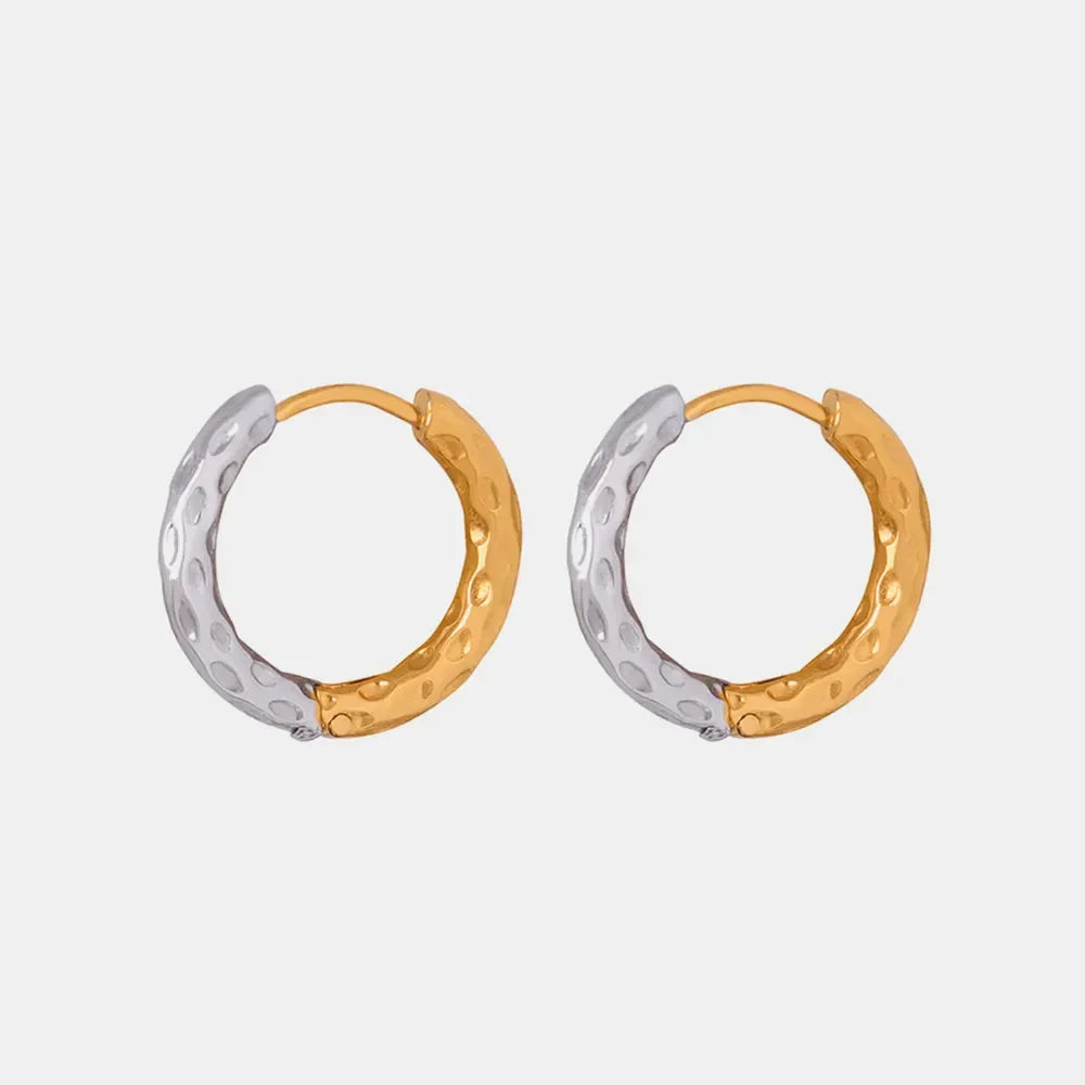18K Gold-Plated Huggie Earrings - VAleG