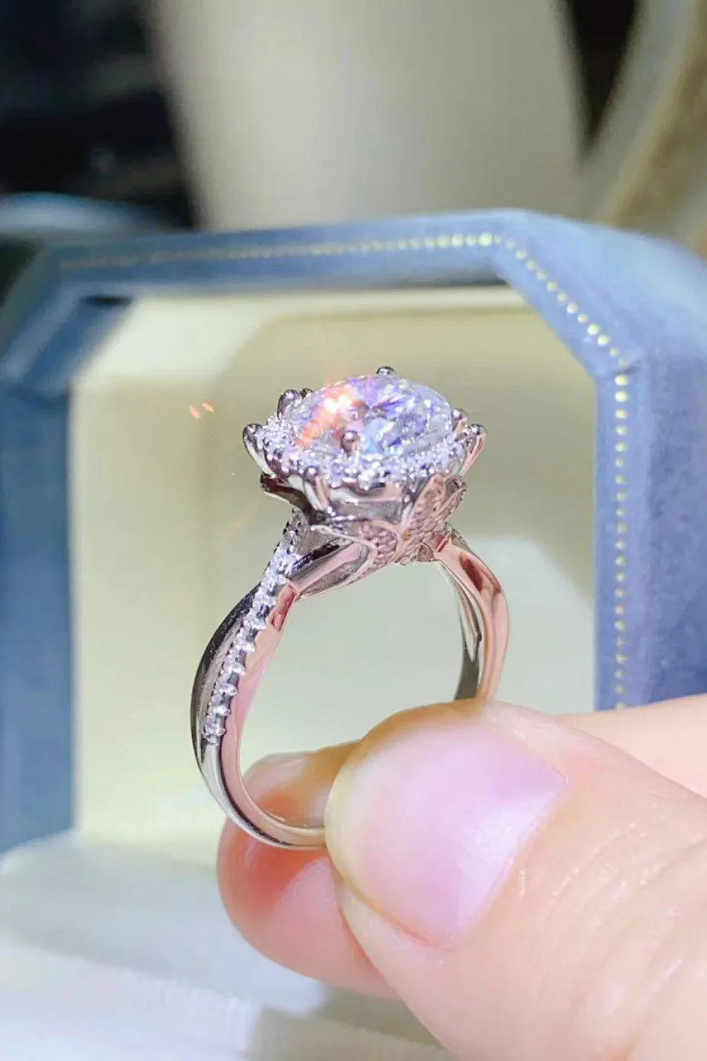 2 Carat Moissanite 925 Sterling Silver Ring - VAleG