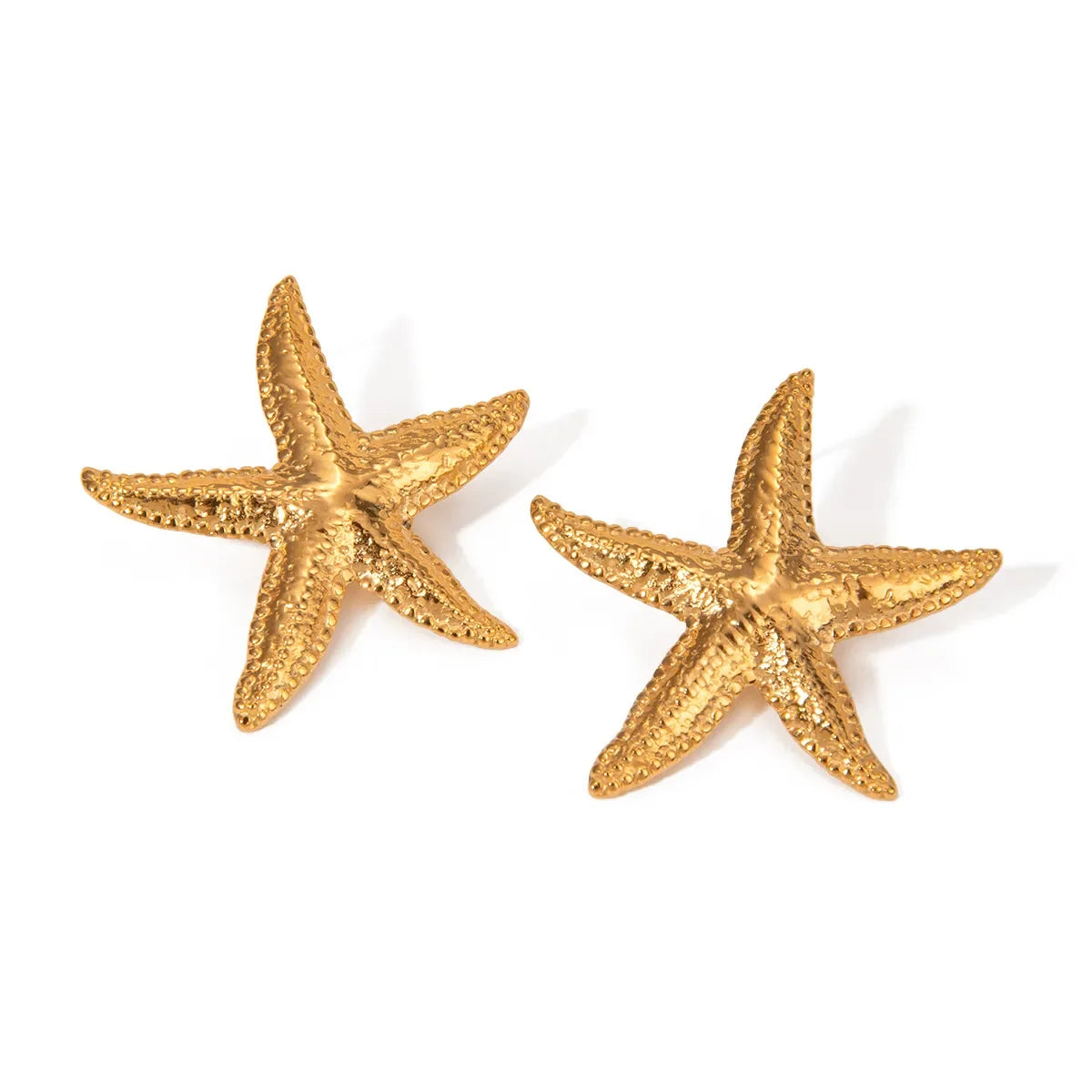 18K Gold-Plated Starfish Stud Earrings - VAleG