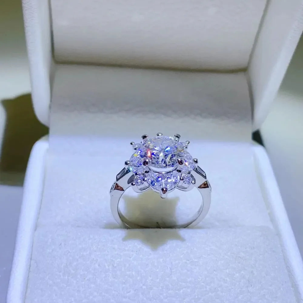 2 Carat Moissanite 925 Sterling Silver Ring - VAleG