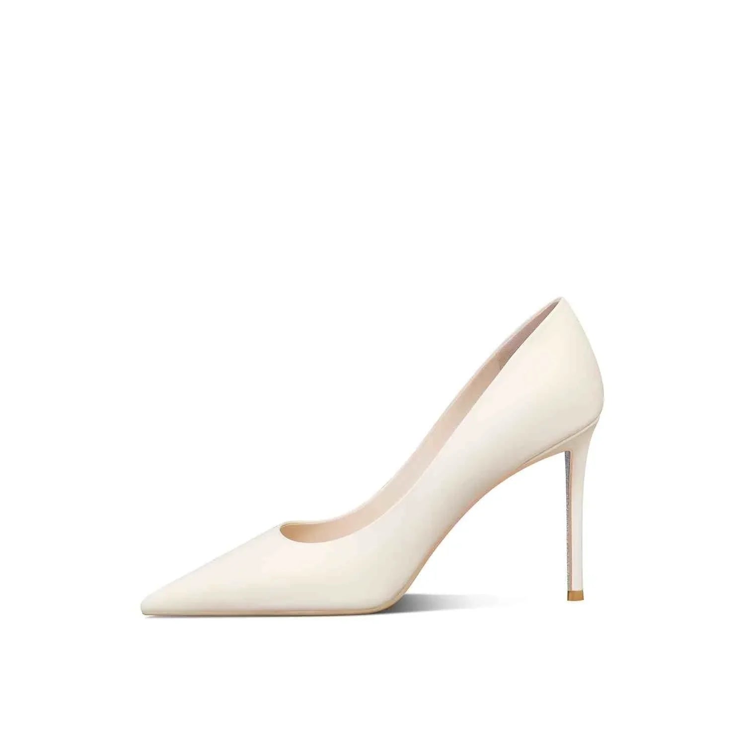 Pointed High Heels Women's Stiletto Heel Leather Pumps - VAleG