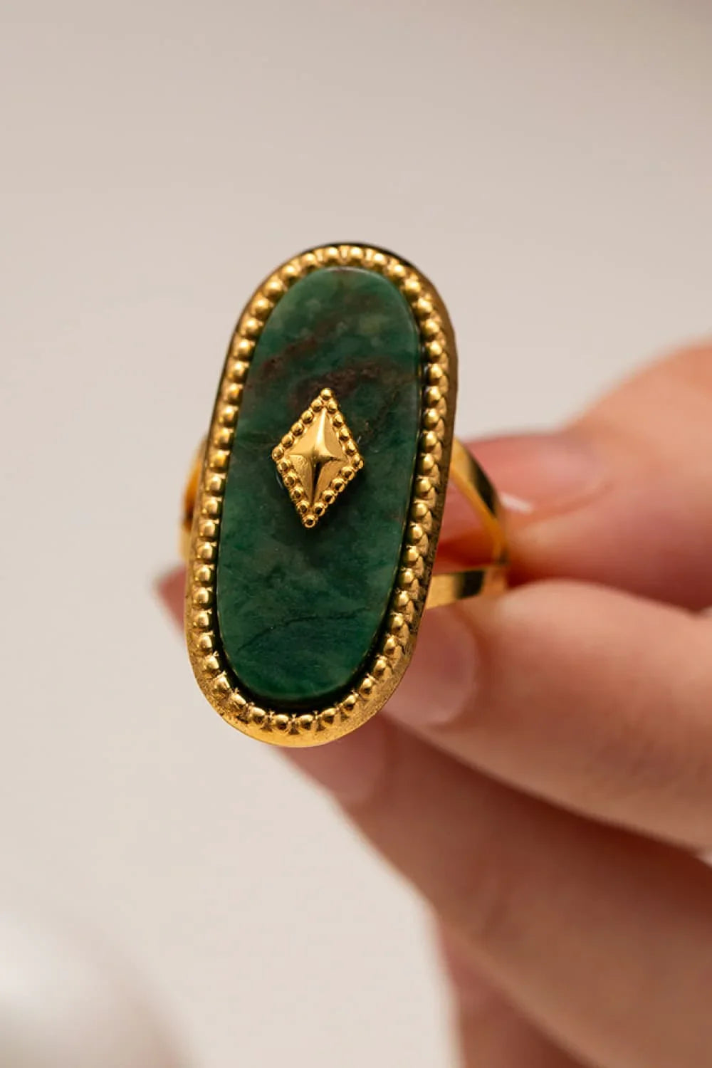 Natural Stone Copper Ring - VAleG