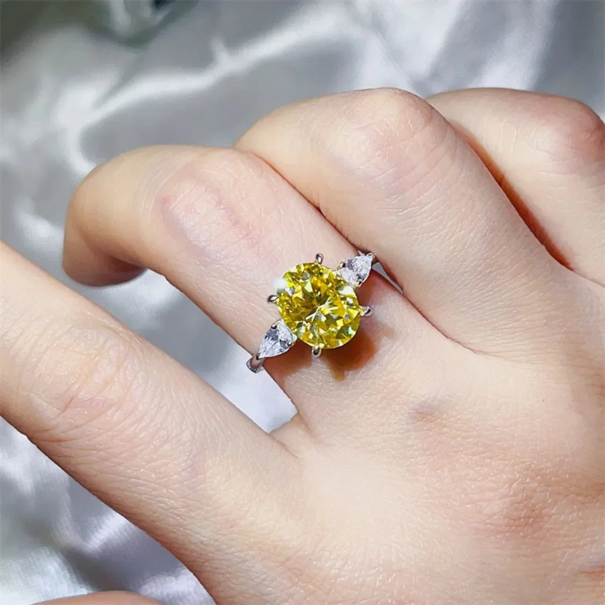 3 Carat Moissanite 925 Sterling Silver Ring - VAleG