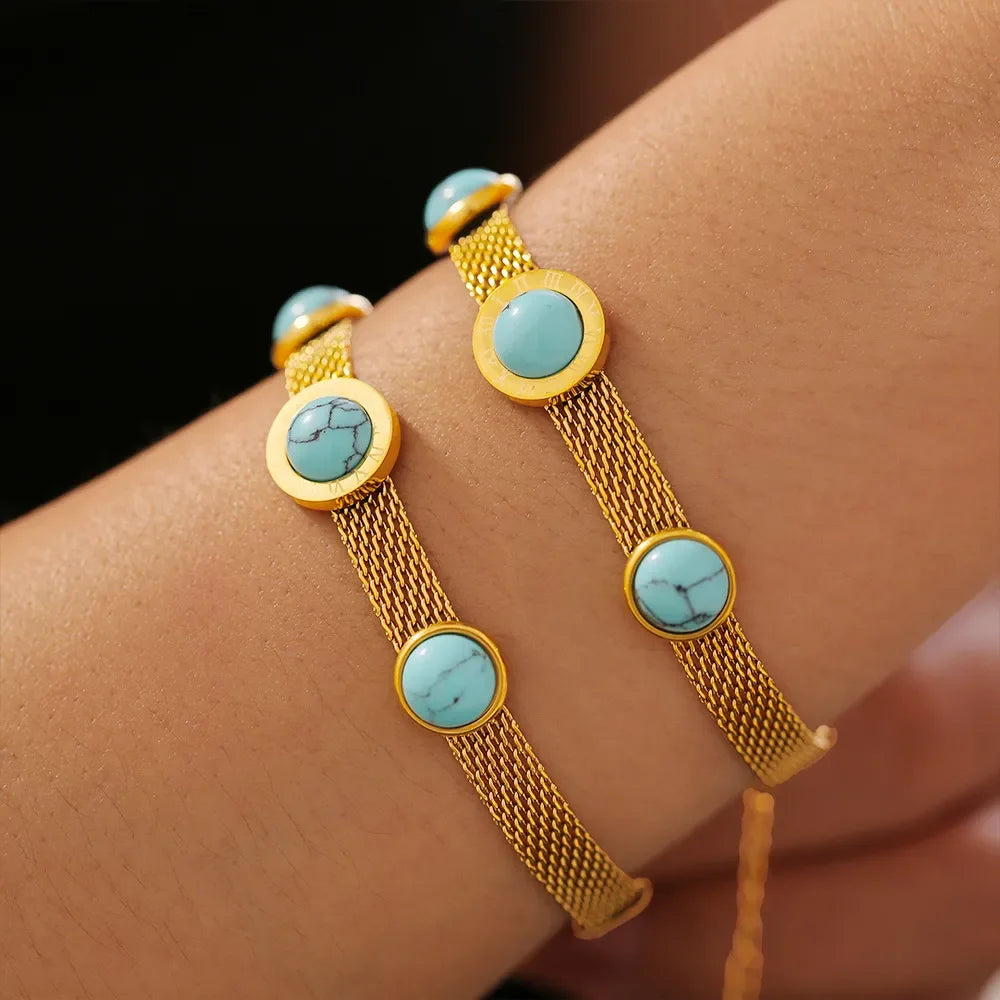 Turquoise Titanium Steel Bracelet - VAleG