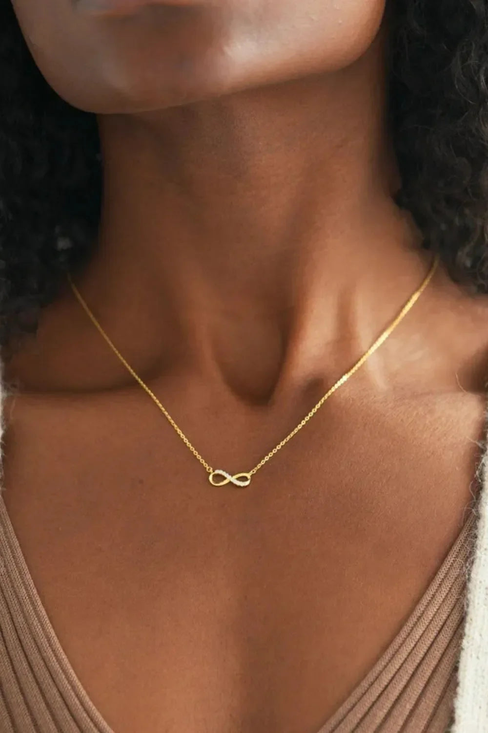 925 Sterling Silver Inland Zircon Infinite Necklace - VAleG