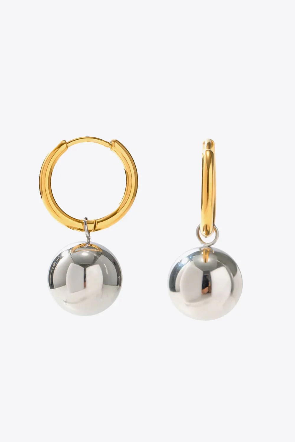 18K Gold-Plated Copper Ball Drop Earrings - VAleG