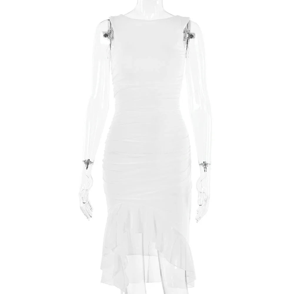 Summer Slim Skinny Sleeveless Dress For Women Fashion Party Club Dresses - VAleG
