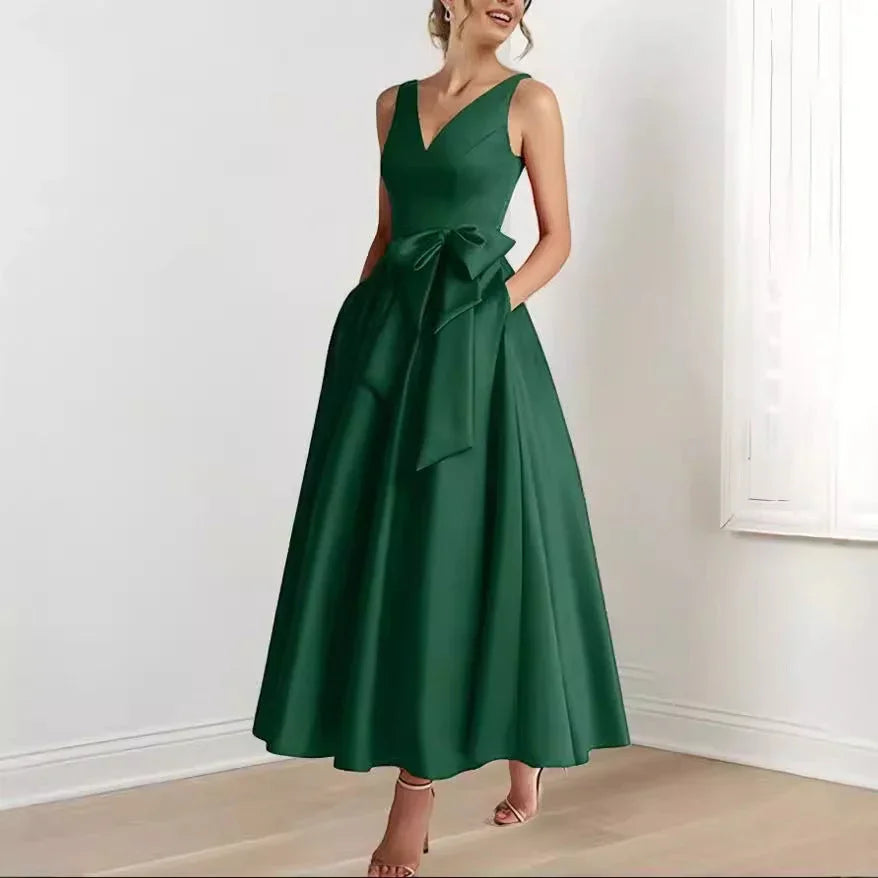Birthday Party Host V-neck Socialite Daily Wearable Slimming Dress - VAleG