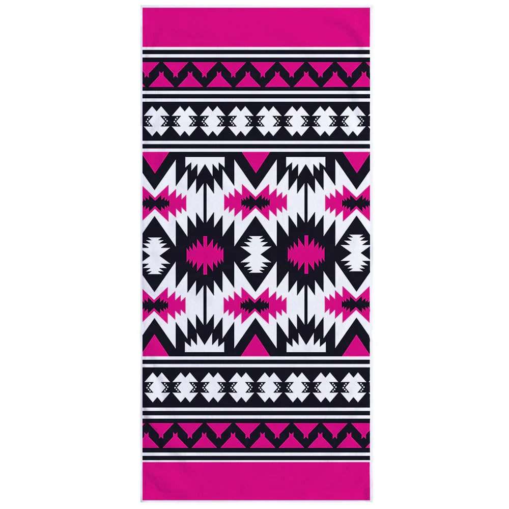 Microfiber Square Print Beach Towel - VAleG