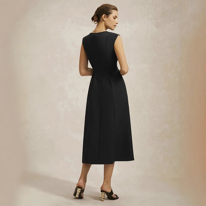 Dress Sleeveless Mid-length Stitching - VAleG