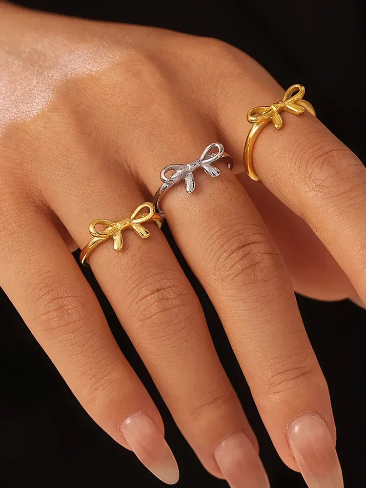 Stainless Steel Bow Ring - VAleG